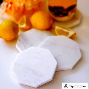 NIB Marble Coasters Set of 4